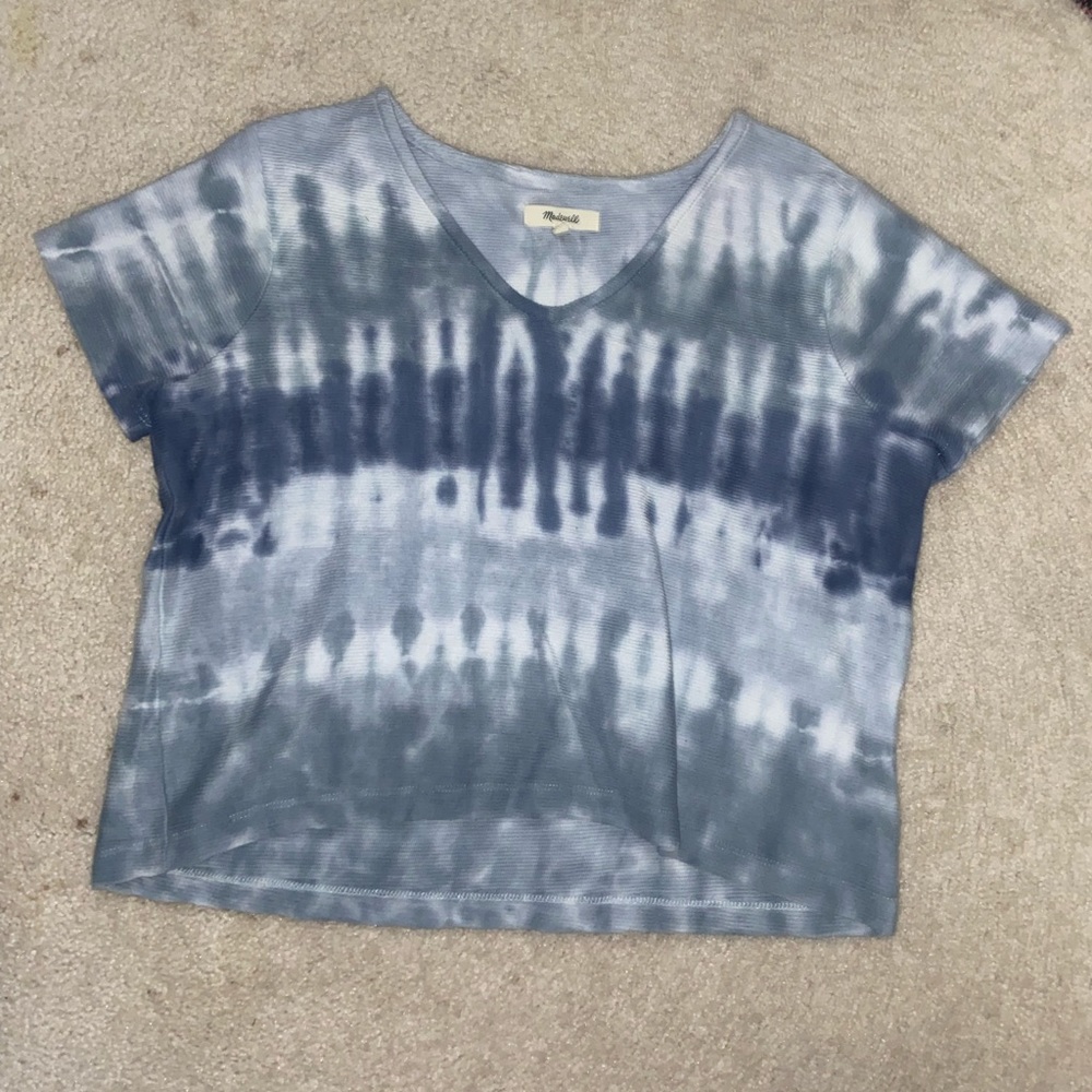 Blue Tie-Dye Oversized Top